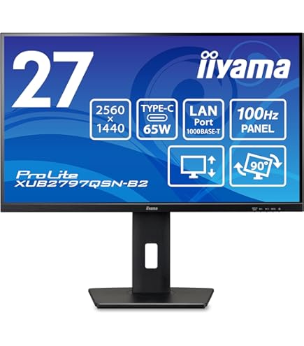 Amazon.co.jp: iiyama モニター ディスプレイ XUB2797QSN-B1 27インチ